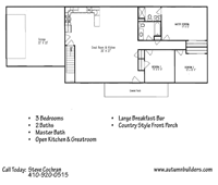 Floor plan for Autumn Builders Plan 1512