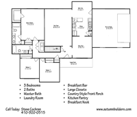 Floor plan for Autumn Builders Plan 1650