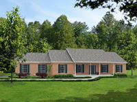 Front elevation of Autumn Builders Plan 1856