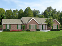 Front elevation of Autumn Builders Plan 2184