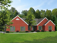 Front elevation of Autumn Builders Plan 2218