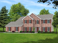 Front elevation of Autumn Builders Plan 3018