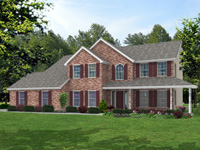 Front elevation of Autumn Builders Plan 3018P